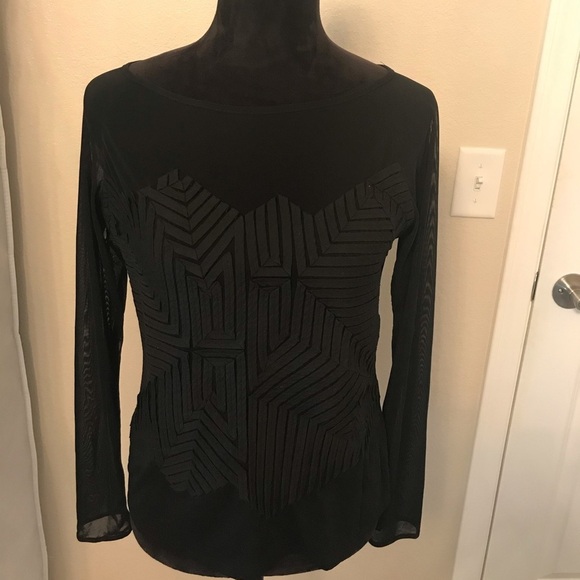 Mariella Rosati Black Abstract Top Size 46 - Picture 4 of 7